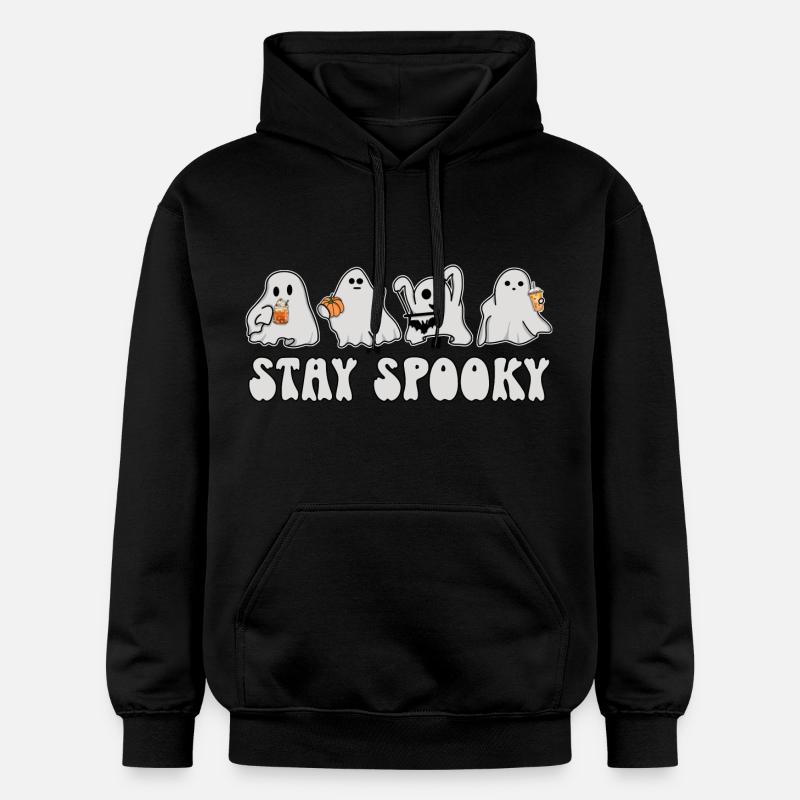Fantômes Halloween - Restez effrayant - Sweat à capuche Softstyle® Gildan Unisexe - noir