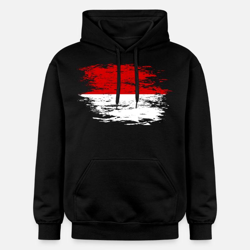 Drapeau indonésien utilisé - Sweat à capuche Softstyle® Gildan Unisexe - noir