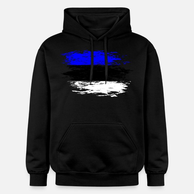 Drapeau de l’Estonie utilisé - Sweat à capuche Softstyle® Gildan Unisexe - noir