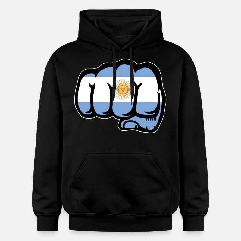 Poing du drapeau argentin - Sweat à capuche Softstyle® Gildan Unisexe - noir