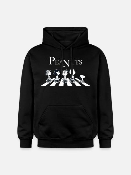 Peanuts The Peanuts Abbey Road - Gildan Unisex Softstyle® Midweight Hoodie - black