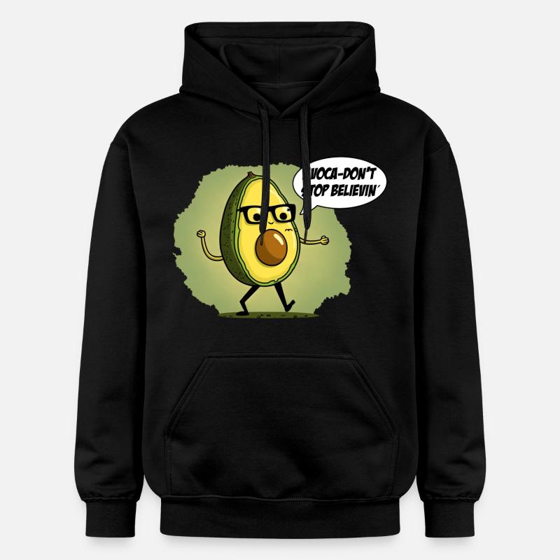 N’arrêtez pas de croire Nerd Avocado - Sweat à capuche Softstyle® Gildan Unisexe - noir