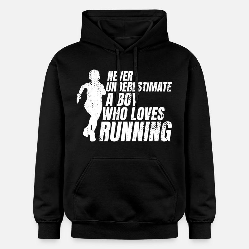 Garçon coureur drôle - Sweat à capuche Softstyle® Gildan Unisexe - noir