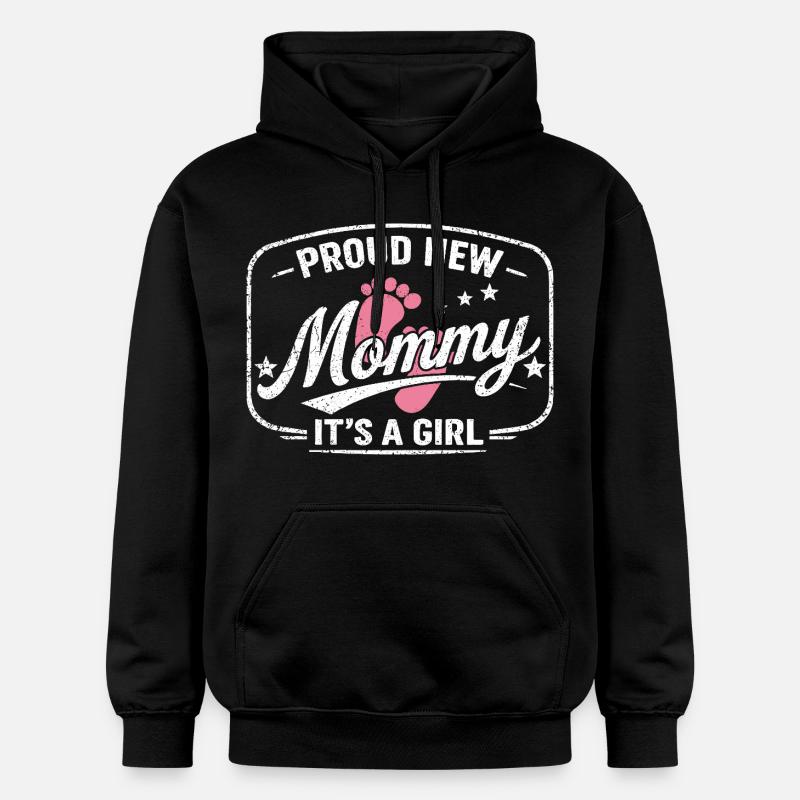 Werdende Mama & Mutter, Geburt Tochter Mädchen - Gildan Unisex Softstyle® Midweight Hoodie - Schwarz