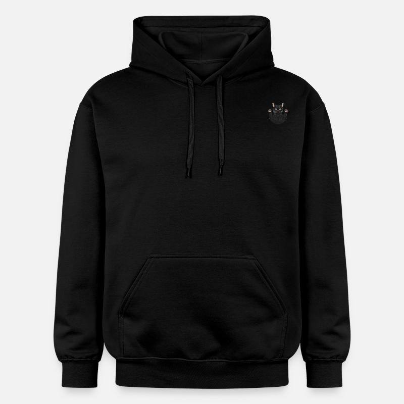 Chat brodé de fil - Sweat à capuche Softstyle® Gildan Unisexe - noir
