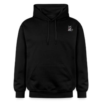 Raccoon embroidered thread - Gildan Unisex Softstyle® Midweight Hoodie - black - Front - Marisol (170cm) & Nik (191cm)