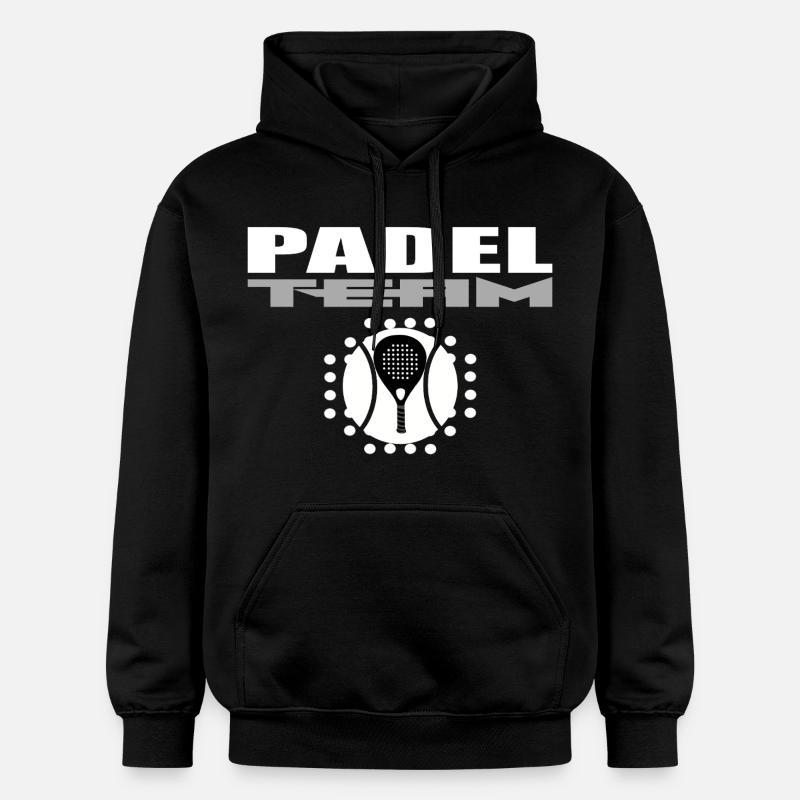 Padelschläger-Design mit modernem Stil - Gildan Unisex Softstyle® Midweight Hoodie - Schwarz