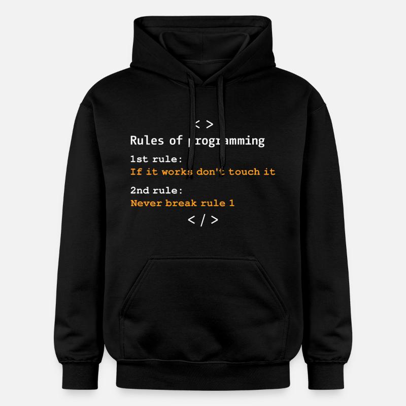 Regeln der Programmierung - Gildan Unisex Softstyle® Midweight Hoodie - Schwarz