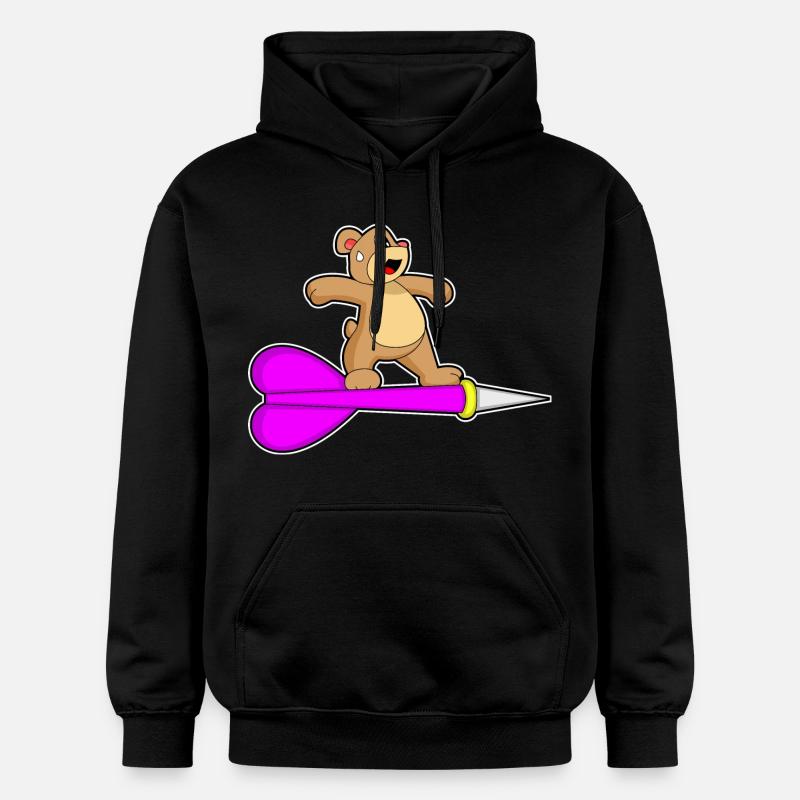 Fléchette d’ours - Sweat à capuche Softstyle® Gildan Unisexe - noir