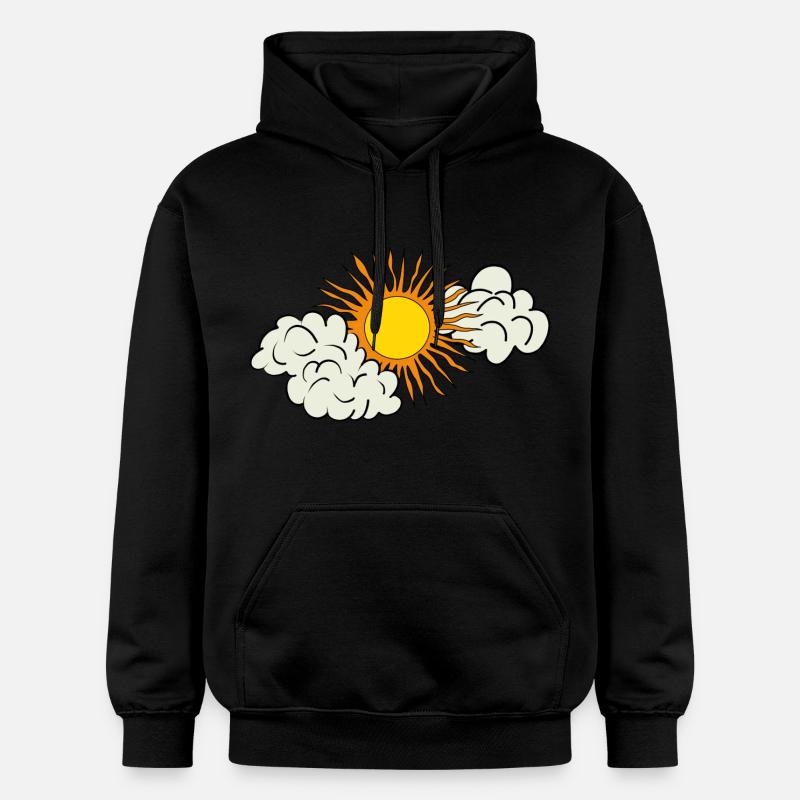 Nuages de soleil Retrostyle - Sweat à capuche Softstyle® Gildan Unisexe - noir