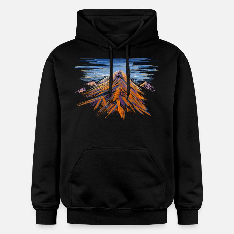 Berg - Gildan Unisex Softstyle® Midweight Hoodie - Schwarz