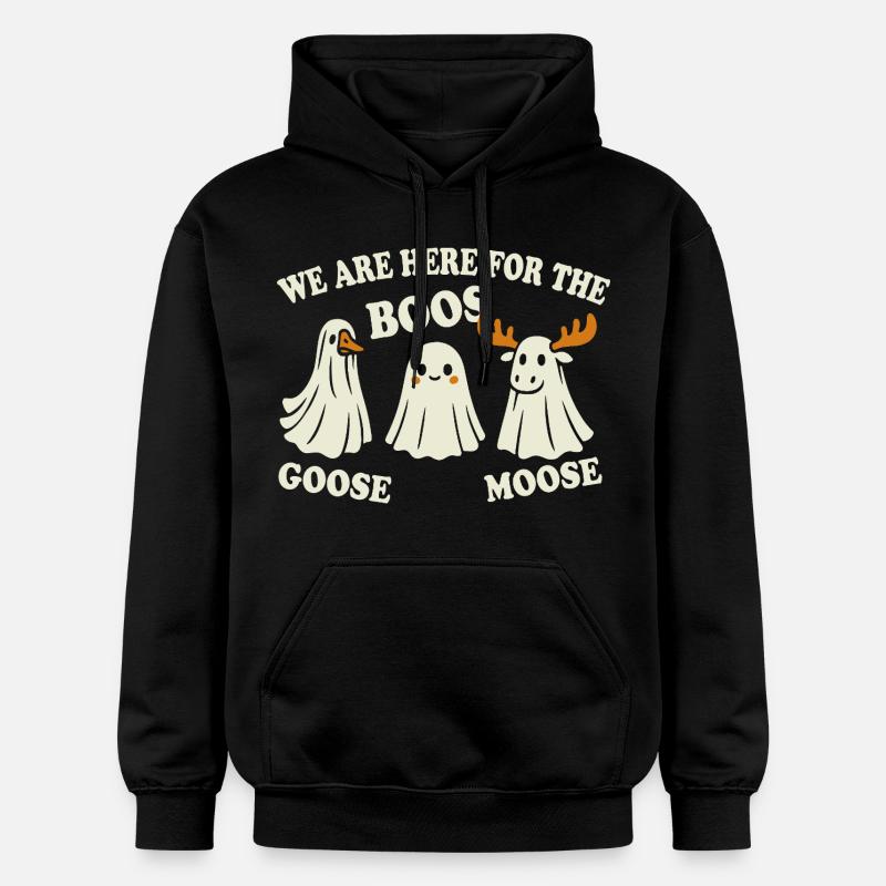 Fantômes d’Halloween - Goose Moose Boos - Sweat à capuche Softstyle® Gildan Unisexe - noir