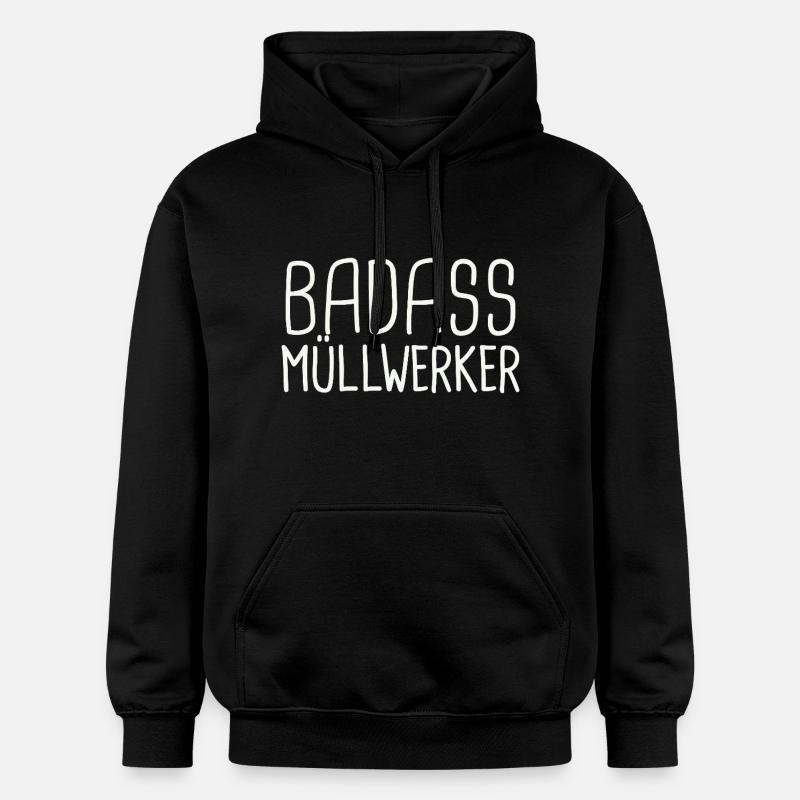Ramasseur d’ordures Badass - Sweat à capuche Softstyle® Gildan Unisexe - noir