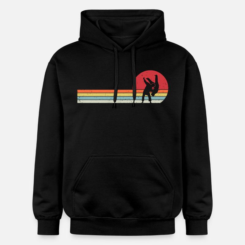 Retro Judo - Sweat à capuche Softstyle® Gildan Unisexe - noir