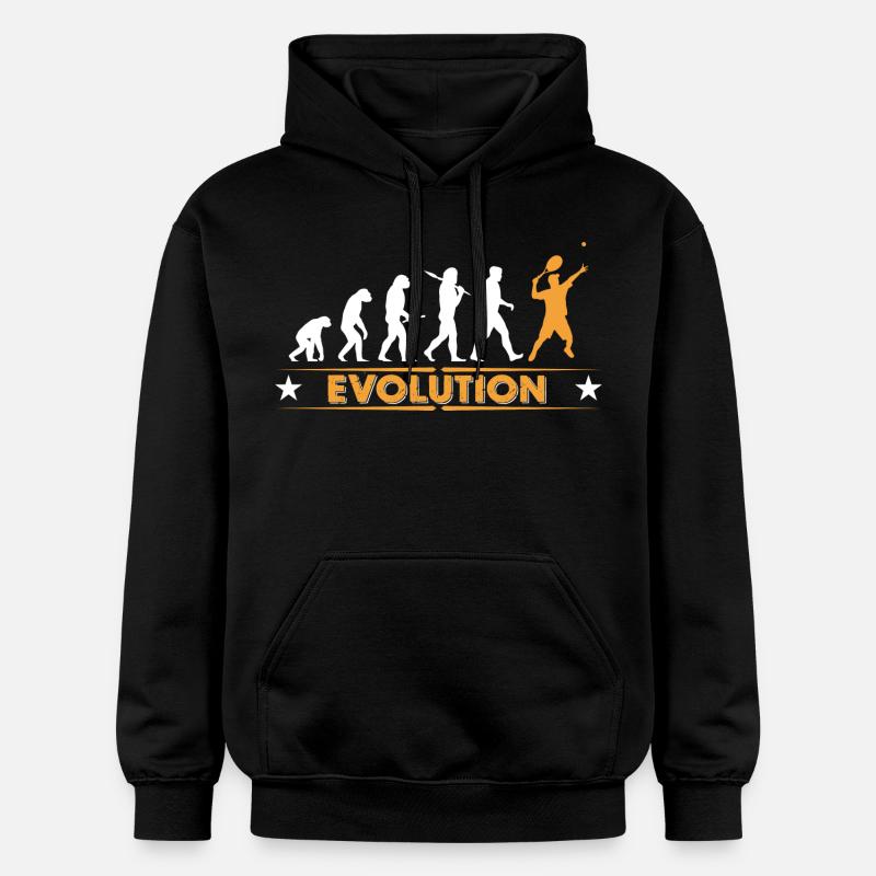 Tennis Evolution - orange/weiss - Gildan Unisex Softstyle® Midweight Hoodie - black