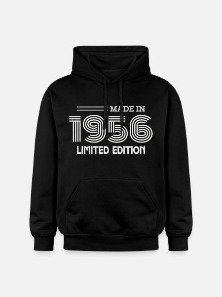 1956 Birthday Gift Idea 1956 - Gildan Unisex Softstyle® Midweight Hoodie - black