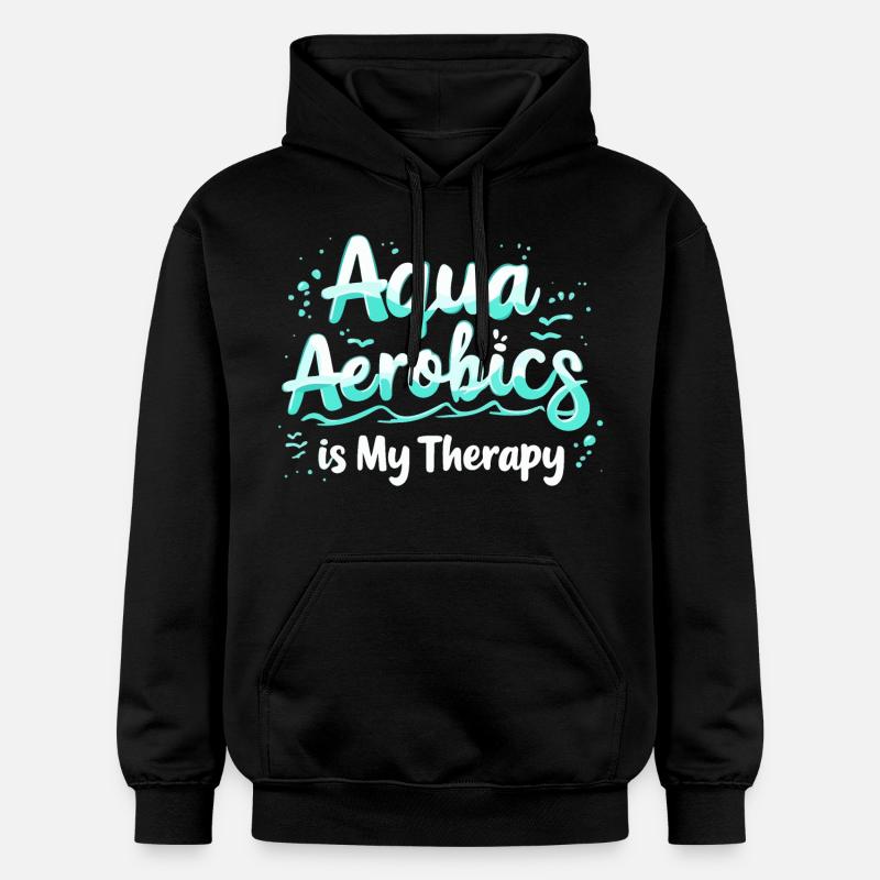 L’aquagym est ma thérapie - Sweat à capuche Softstyle® Gildan Unisexe - noir