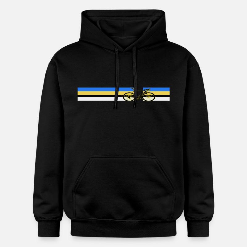 Vélo design rétro vélo - Sweat à capuche Softstyle® Gildan Unisexe - noir