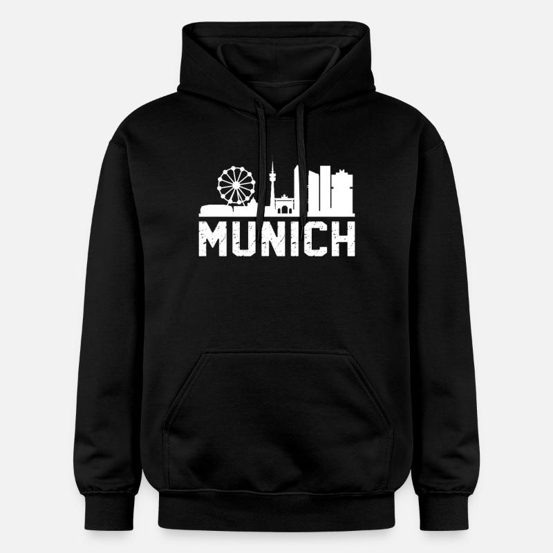 Horizon de Munich - Sweat à capuche Softstyle® Gildan Unisexe - noir