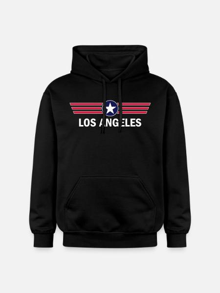 Los Angeles - Gildan Unisex Softstyle® Midweight Hoodie - black