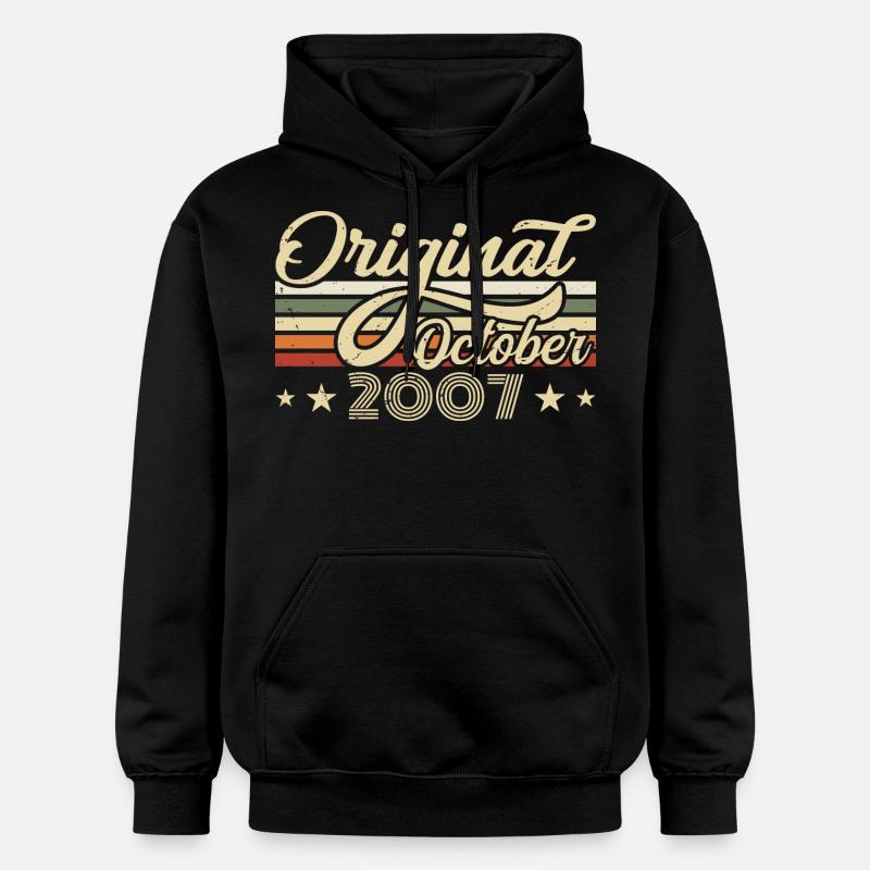 Octobre 2007 Anniversaire en Octobre - Octobre 2007 - Sweat à capuche Softstyle® Gildan Unisexe - noir