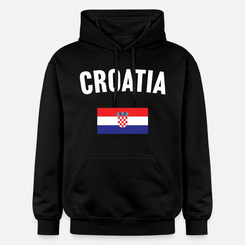 Drapeau de la Croatie - Sweat à capuche Softstyle® Gildan Unisexe - noir