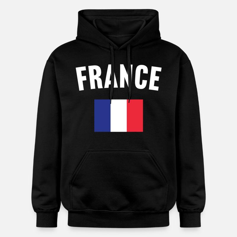 Drapeau de la France - Sweat à capuche Softstyle® Gildan Unisexe - noir