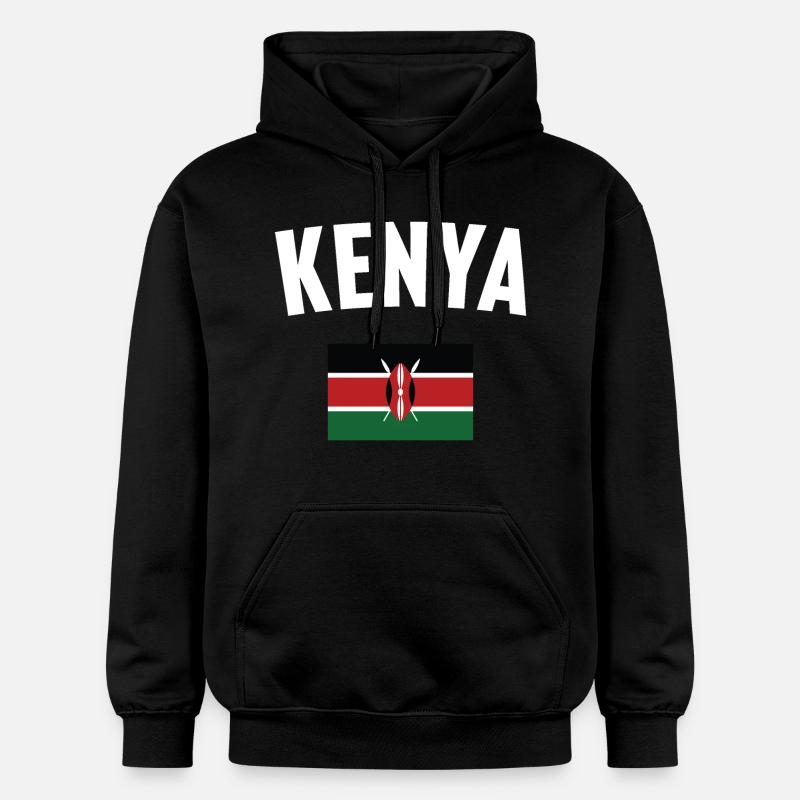 Drapeau du Kenya - Sweat à capuche Softstyle® Gildan Unisexe - noir