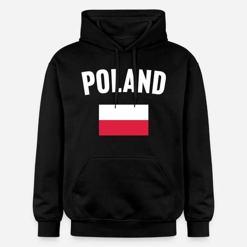 Drapeau de la Pologne - Sweat à capuche Softstyle® Gildan Unisexe - noir