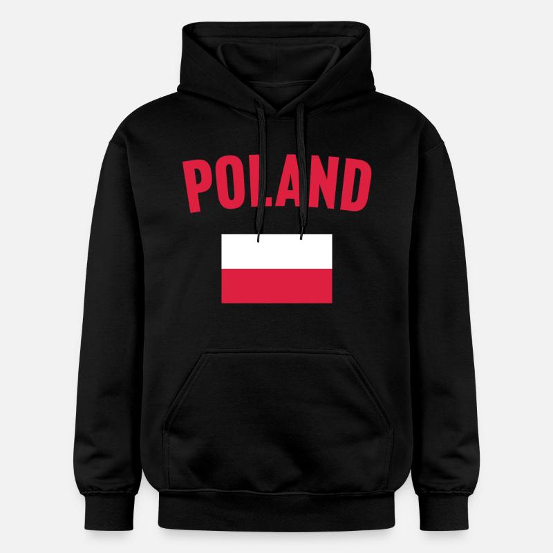 Drapeau de la Pologne - Sweat à capuche Softstyle® Gildan Unisexe - noir