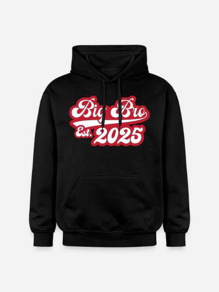 Big Bro Est 2025 - Gildan Unisex Softstyle® Midweight Hoodie - black