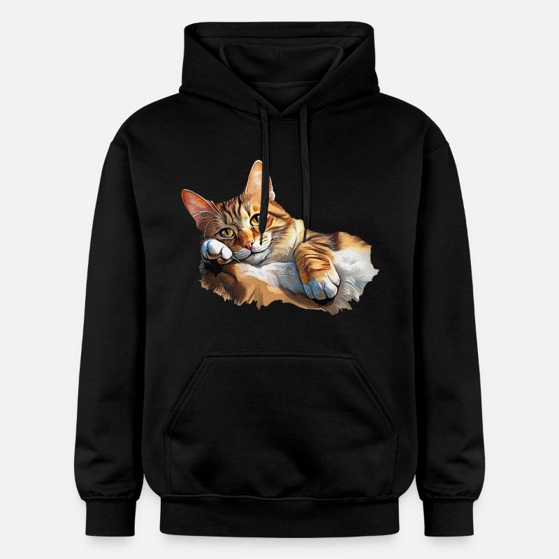 Chat - Sweat à capuche Softstyle® Gildan Unisexe - noir