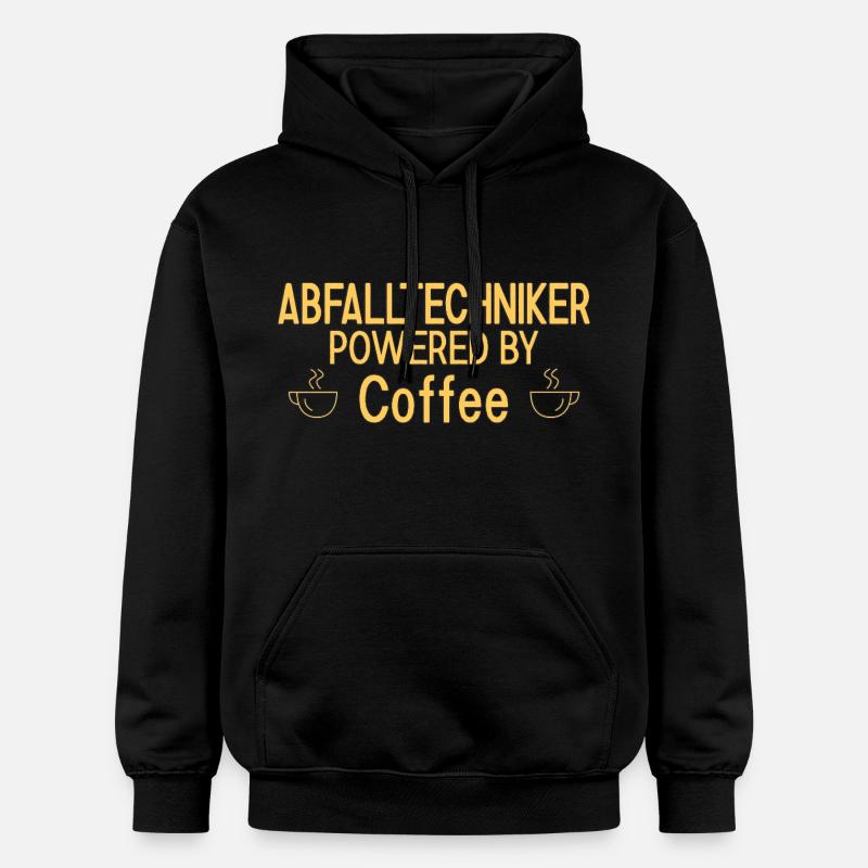 Abfalltechniker Powered By Coffee - Gildan Unisex Softstyle® Midweight Hoodie - Schwarz