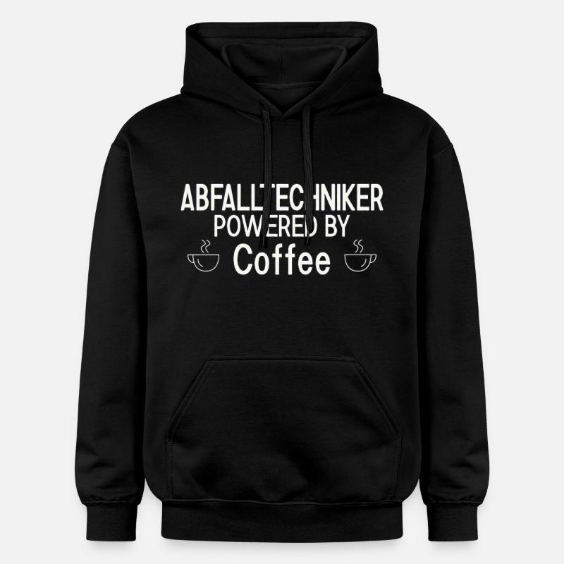 Abfalltechniker Powered By Coffee - Gildan Unisex Softstyle® Midweight Hoodie - Schwarz