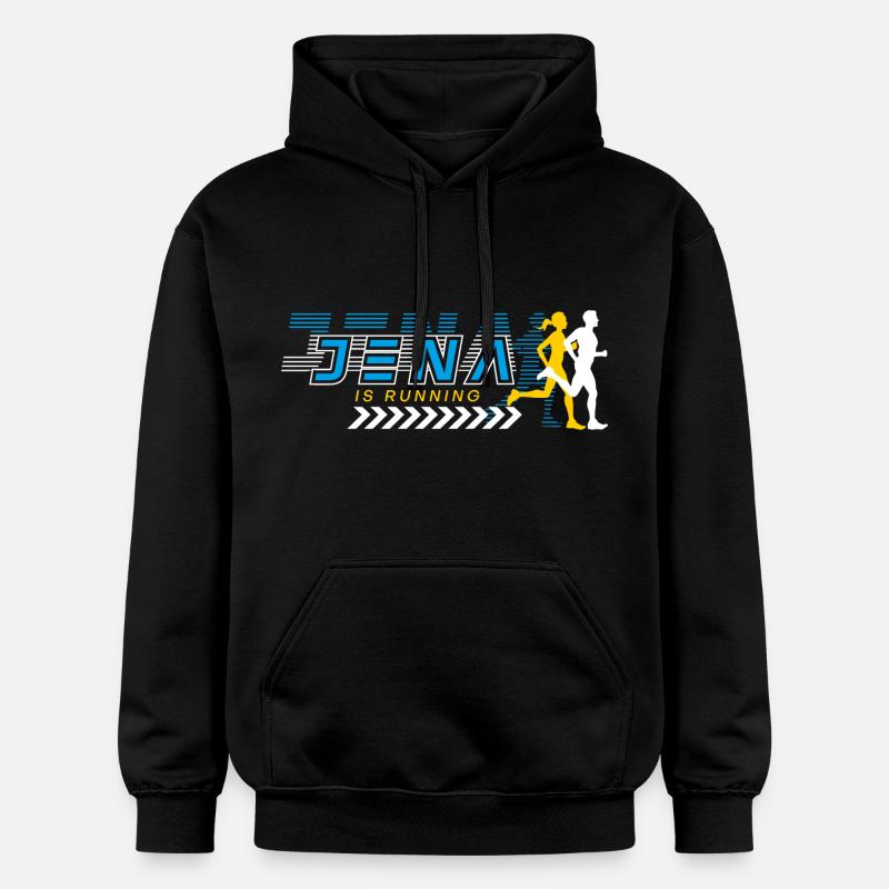 Jena est en course - Sweat à capuche Softstyle® Gildan Unisexe - noir