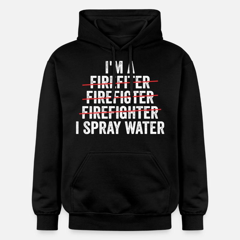i'm a firefighter - Sweat à capuche Softstyle® Gildan Unisexe - noir