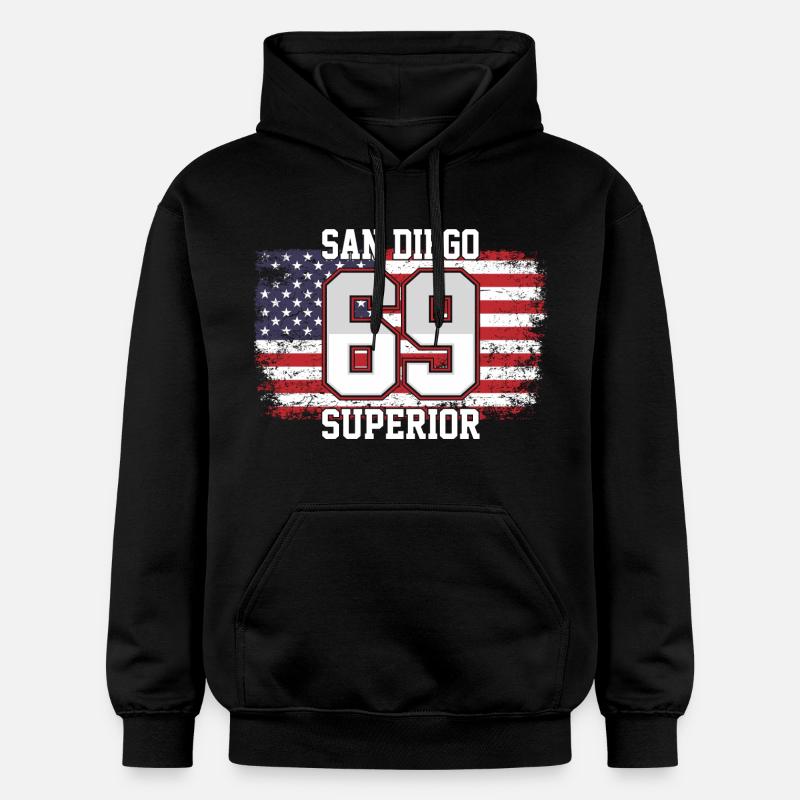 San Diego - Sweat à capuche Softstyle® Gildan Unisexe - noir