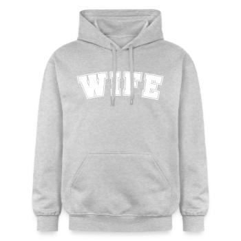 Wife - Gildan Unisex Softstyle® Midweight Hoodie - light heather grey - Front - Liana (172cm) & Jaron (178cm)