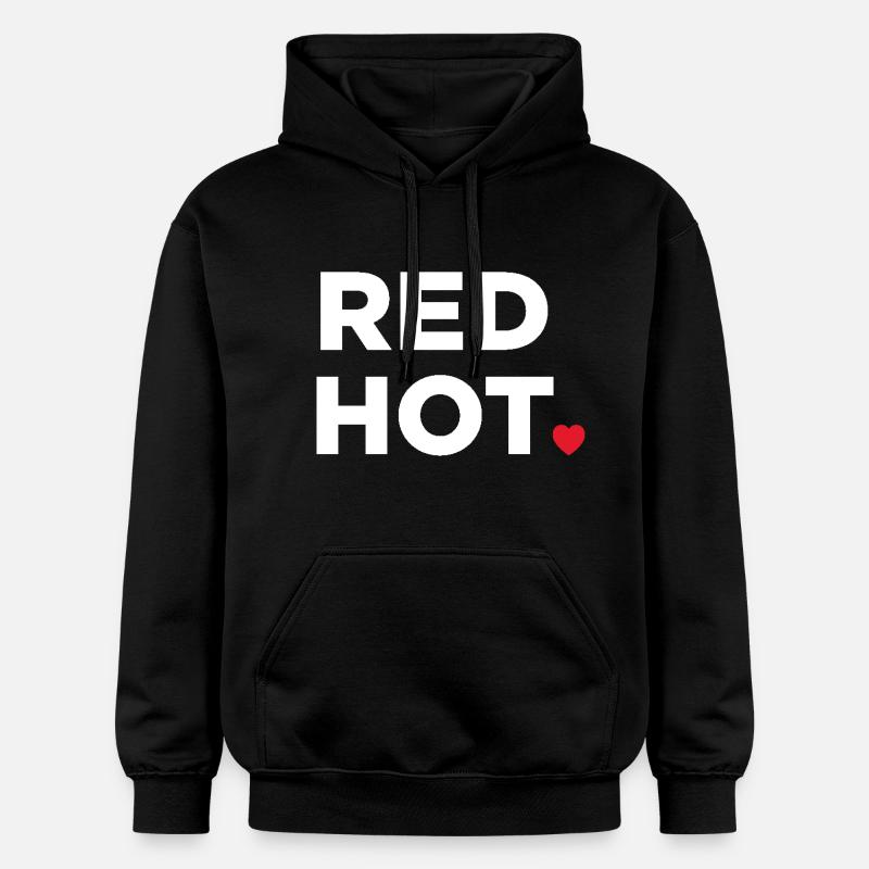 Rouge chaud - Sweat à capuche Softstyle® Gildan Unisexe - noir