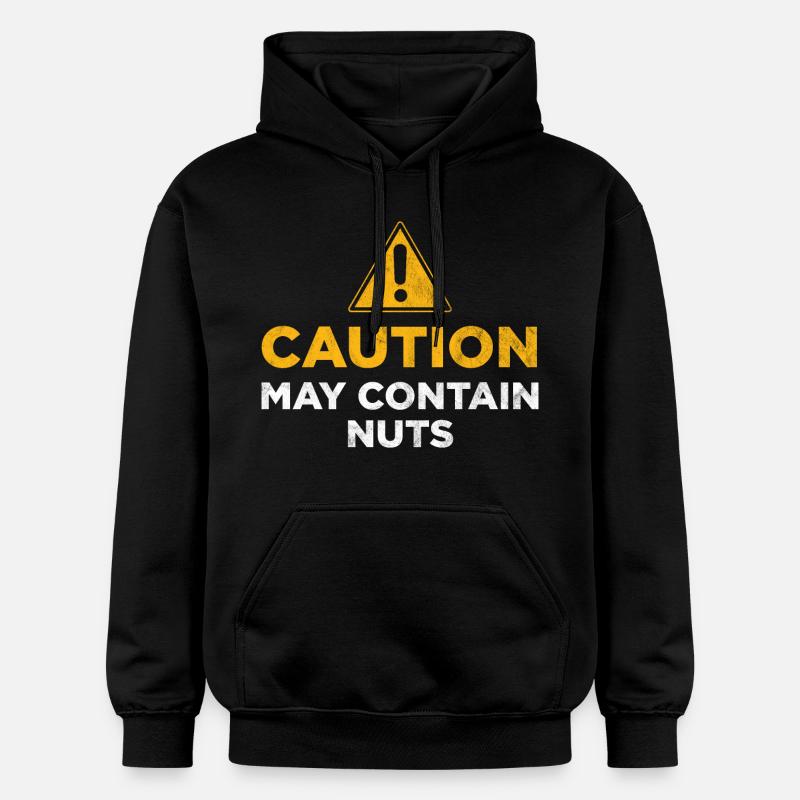 Attention : peut contenir des noix - Sweat à capuche Softstyle® Gildan Unisexe - noir