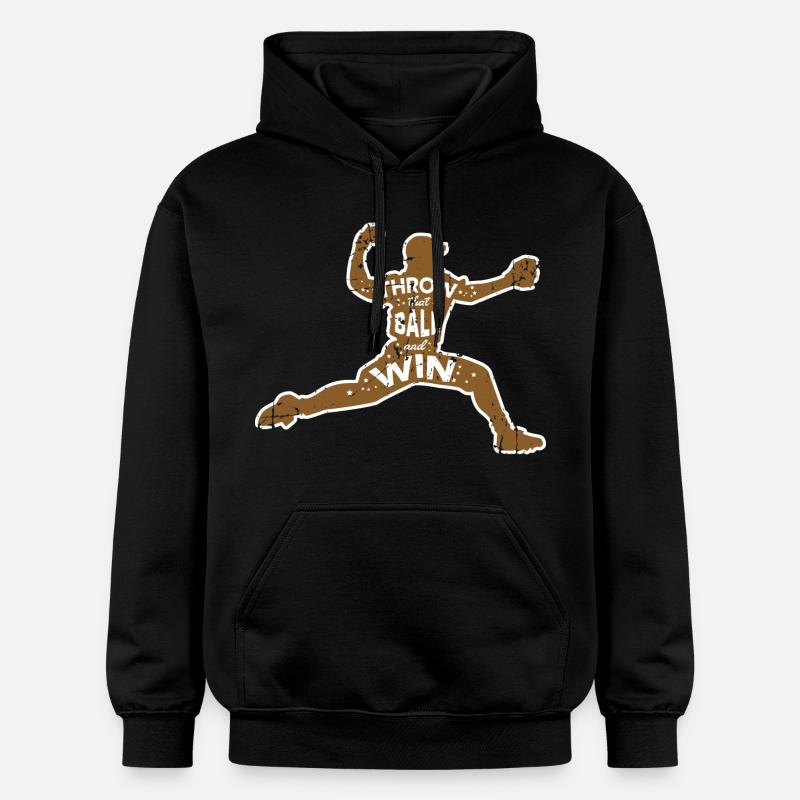 Lancer de baseball - Sweat à capuche Softstyle® Gildan Unisexe - noir