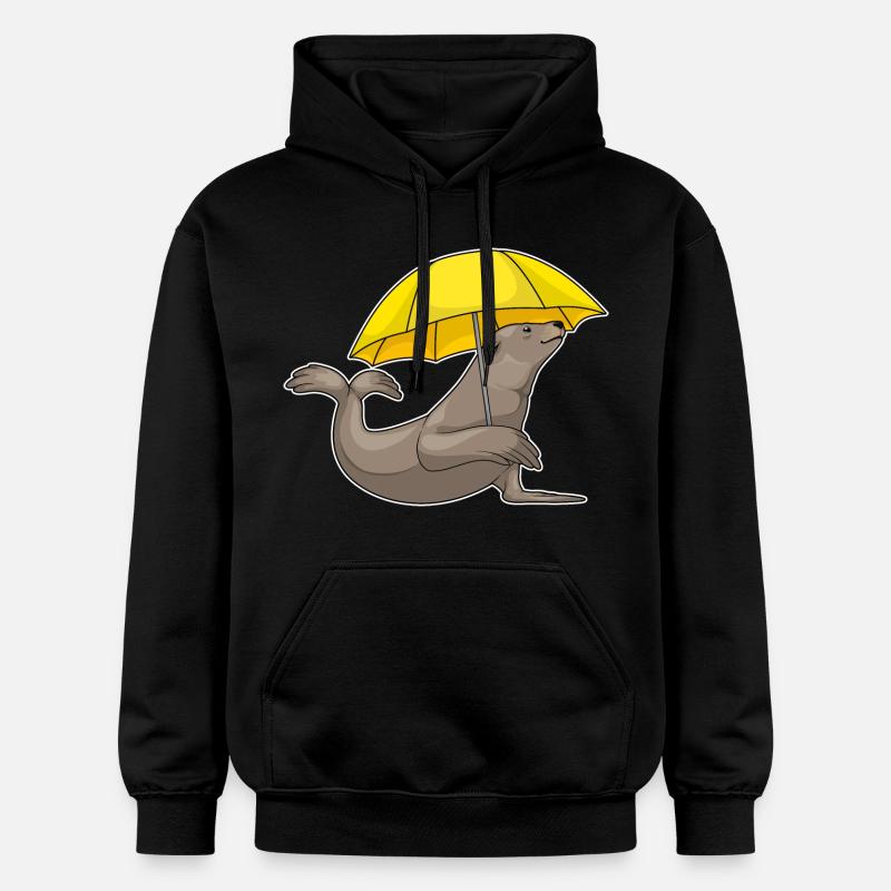 Parapluie de phoque - Sweat à capuche Softstyle® Gildan Unisexe - noir