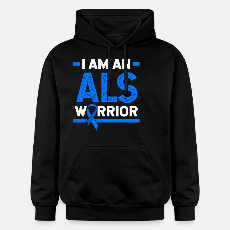 Maladie nerveuse SLA - Sweat à capuche Softstyle® Gildan Unisexe - noir