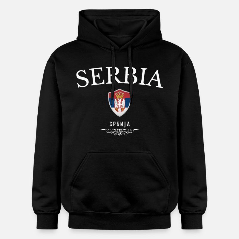 Orgueil serbe, né en Serbie - Sweat à capuche Softstyle® Gildan Unisexe - noir