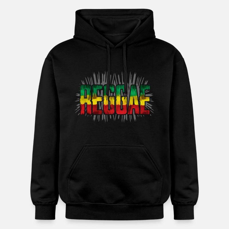 Conception de symboles reggae - Sweat à capuche Softstyle® Gildan Unisexe - noir