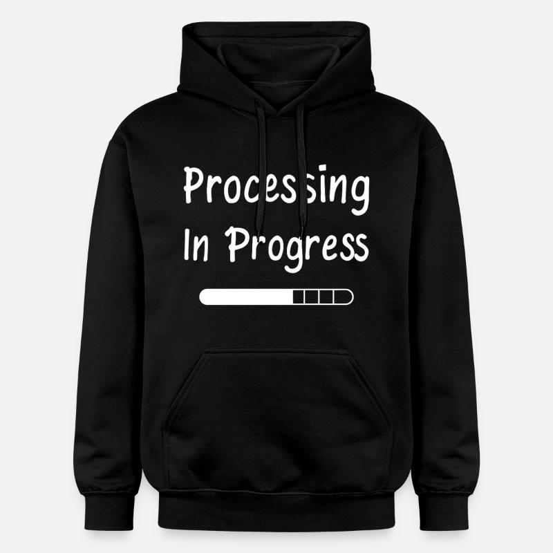 Processing In Progress Ladebalken Statement - Gildan Unisex Softstyle® Midweight Hoodie - Schwarz
