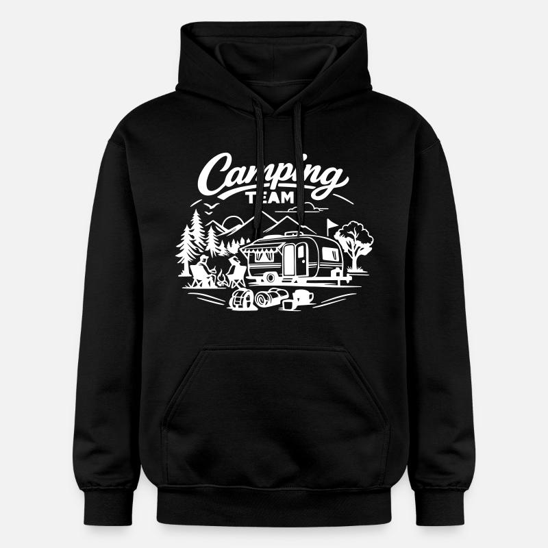 L’équipe du camping - Sweat à capuche Softstyle® Gildan Unisexe - noir