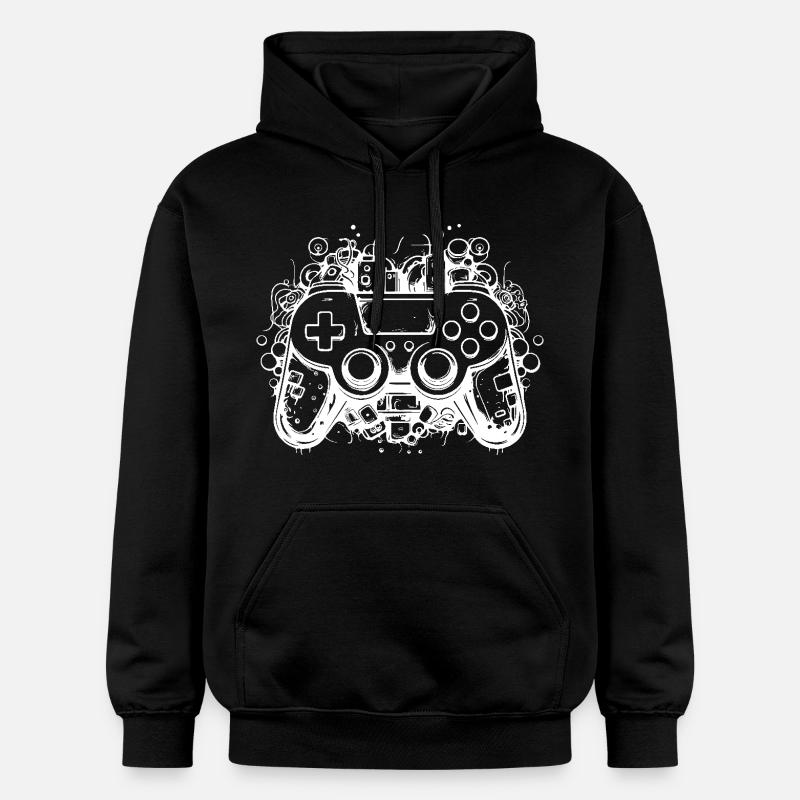 Manettes de jeu - Sweat à capuche Softstyle® Gildan Unisexe - noir