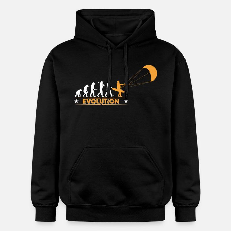 Kitesurf - evolution - Sweat à capuche Softstyle® Gildan Unisexe - noir