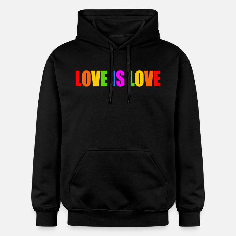 Love is love - Sweat à capuche Softstyle® Gildan Unisexe - noir